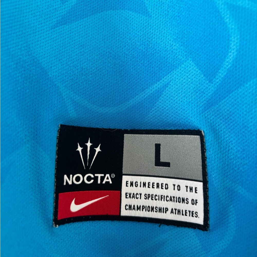 Nike x NOCTA Distant Regards Turks & Caicos Soccer Jersey - Blue Glow - Size L - Picture 4 of 5